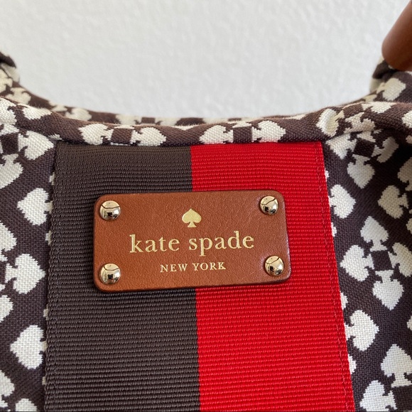 Kate spade heart print multi purpose canvas and leather tote - Picture 7 of 11